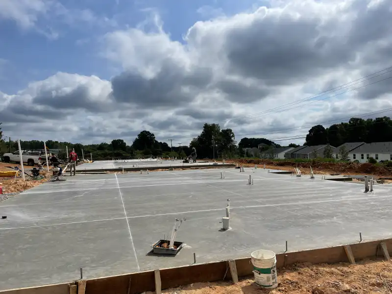 Garage or building slab poured by Ace Concrete Construction