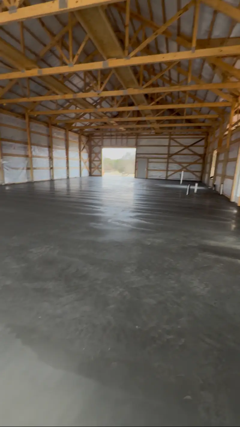 Garage or building slab poured by Ace Concrete Construction