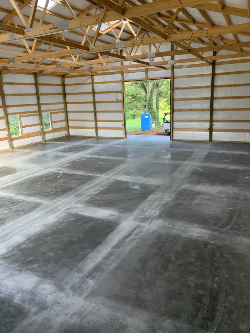 A finished concrete building slab.