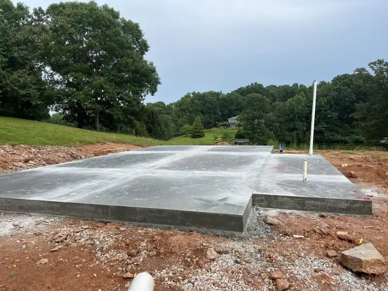 Garage or building slab poured by Ace Concrete Construction