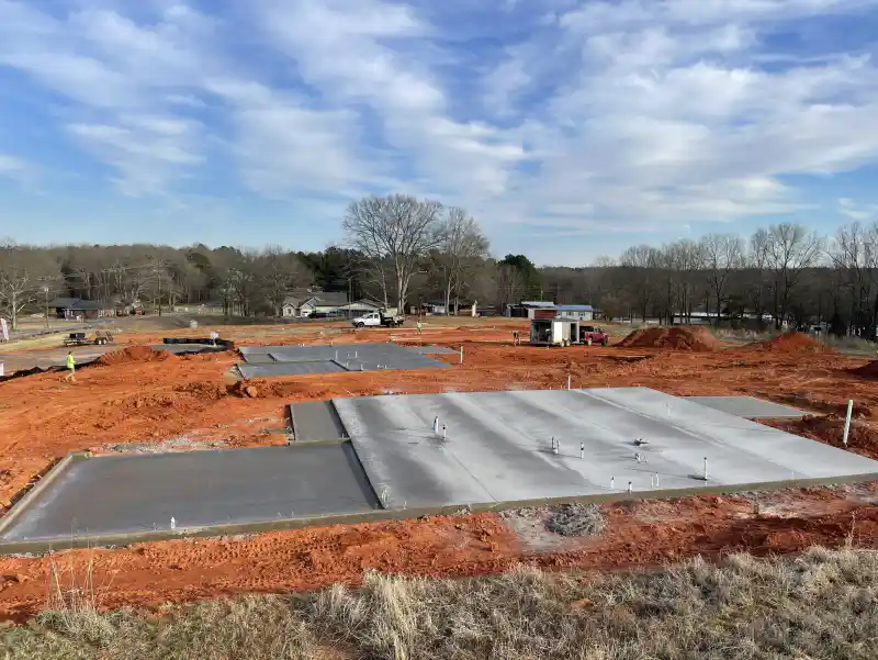 Garage or building slab poured by Ace Concrete Construction