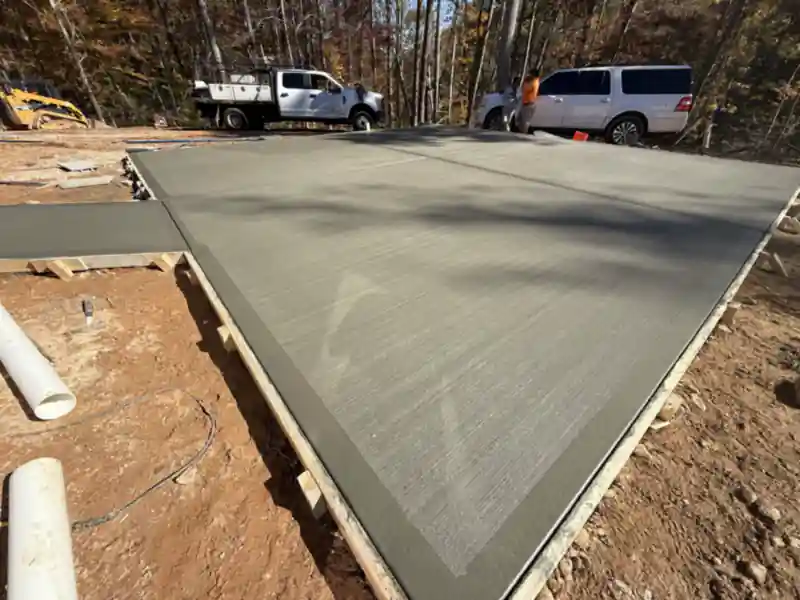 A concrete slab poured by Ace Concrete Construction