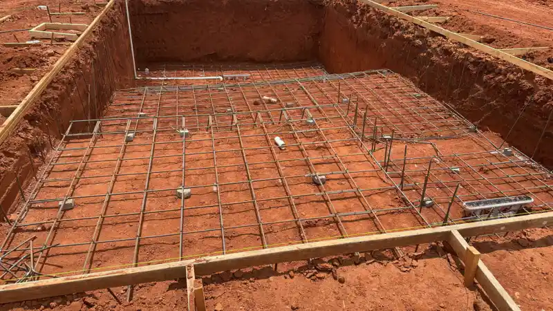 Garage or building slab poured by Ace Concrete Construction