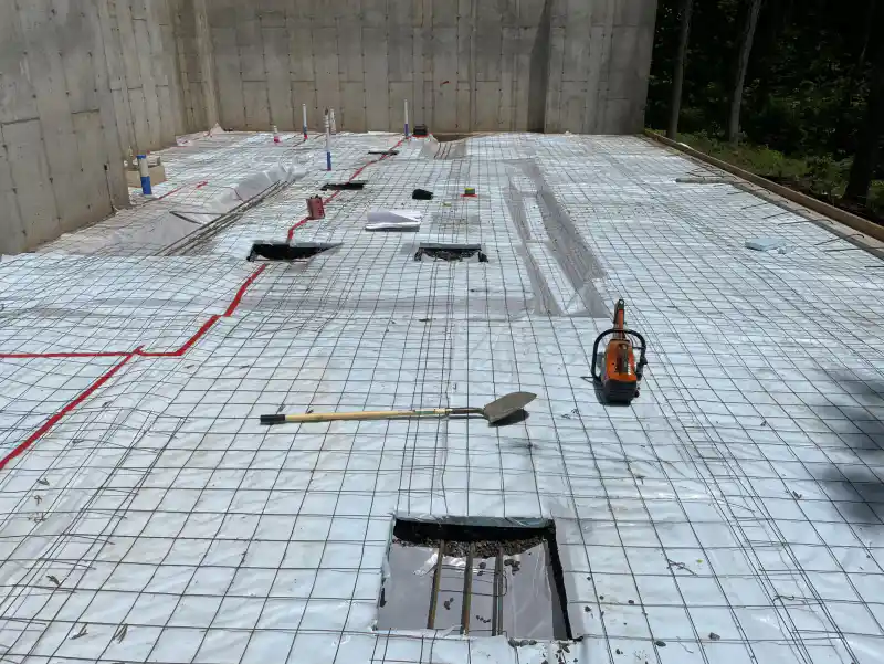 Garage or building slab poured by Ace Concrete Construction