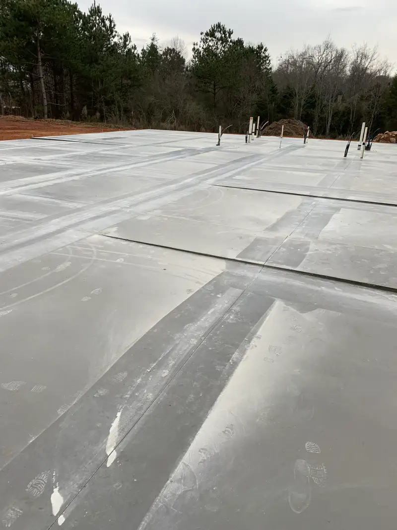 Garage or building slab poured by Ace Concrete Construction