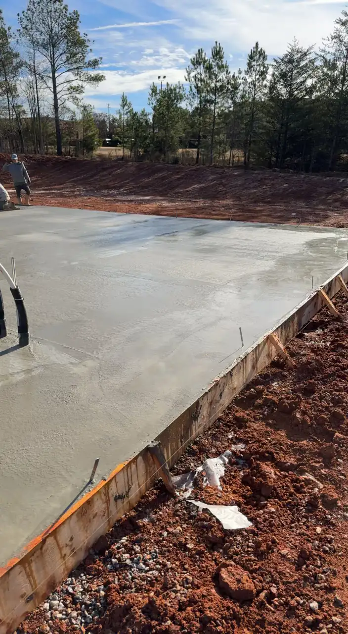Pouring garage and building slabs - Ace Concrete Construction